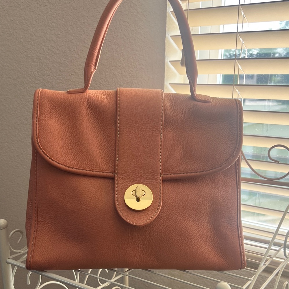 Talbots light peach/pink Leather Satchel